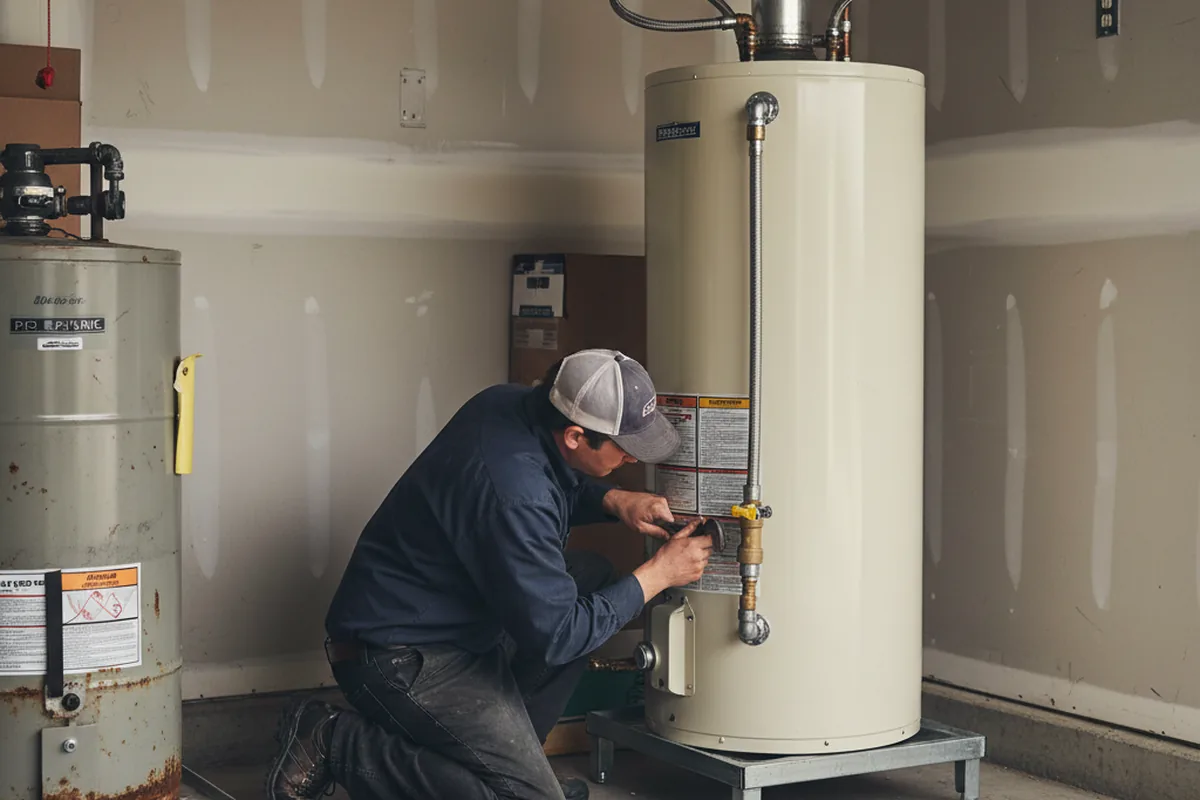Water heater and shutoff valve replacement in Wallisville